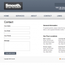 Smooth Business contact page